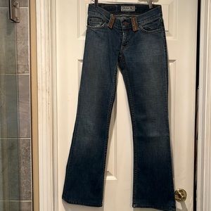 Allen B boot cut with gold crystals size 26